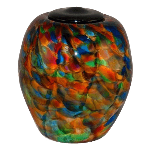 Color Blast Glass Cremation Urn