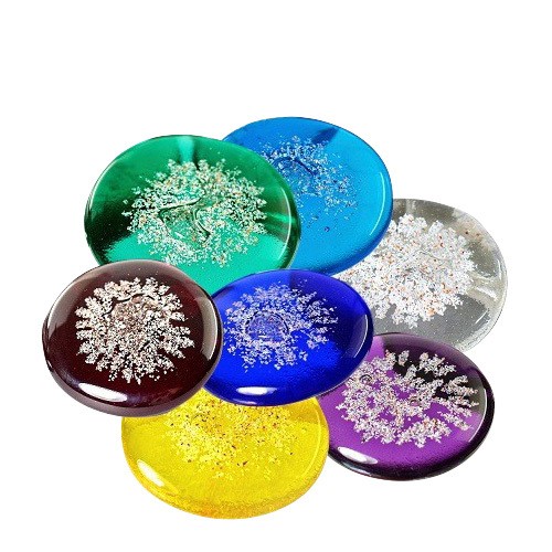 Colorful Glass Pet Cremation Touchstones