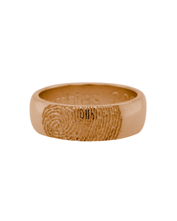 Partial Fingerprint 14k Rose Gold Ring