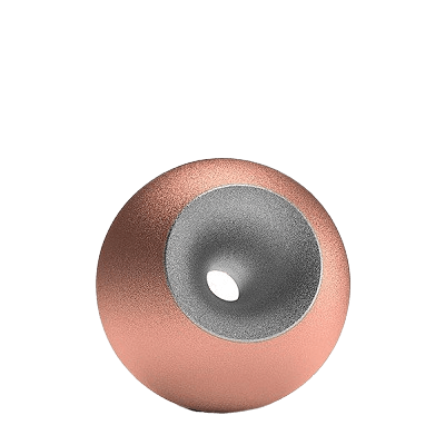 Copper Chrome Sand Orb Small Urn