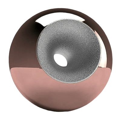Copper Chrome Splice Orb Urn