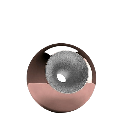 Copper Chrome Splice Orb Small Urn