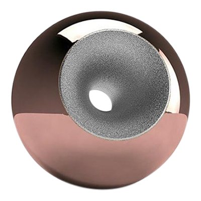 Copper Chrome Splice Sphere Pet Urn