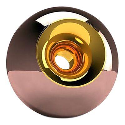 Copper Gold Sphere Pet Urn