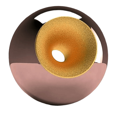 Copper Gold Splice Orb Urn