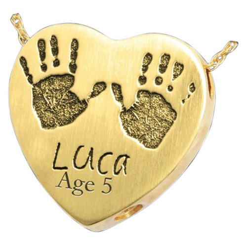 Corazon 14k Gold Cremation Print Keepsake