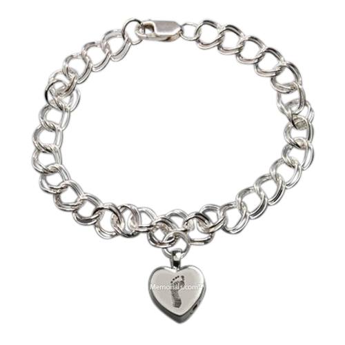 Corazon Sterling Cremation Print Bracelet