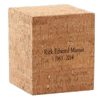 Cork Wood Cremation Urn