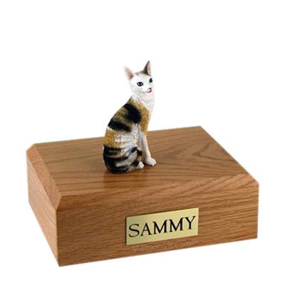 Cornish Rex Tort Large Cat Cremation Urn