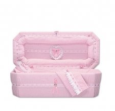 Country Pink Premie Child Casket