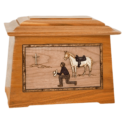 Cowboy Mahogany Aristocrat Cremation Urn