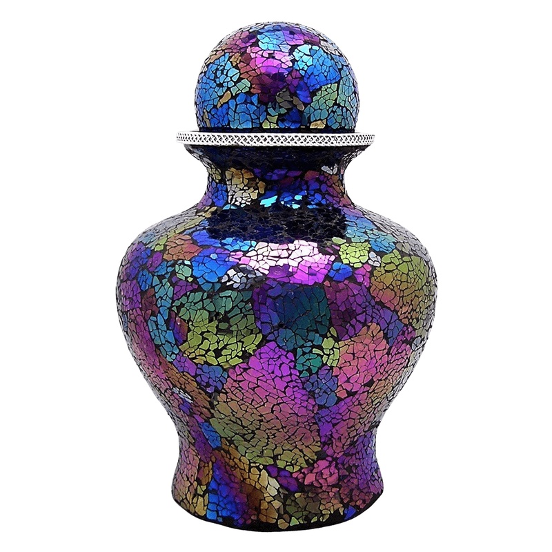 Dappled Glass Cremation Urn