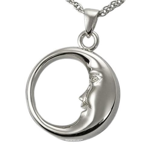 Crescent Moon Cremation Pendant III