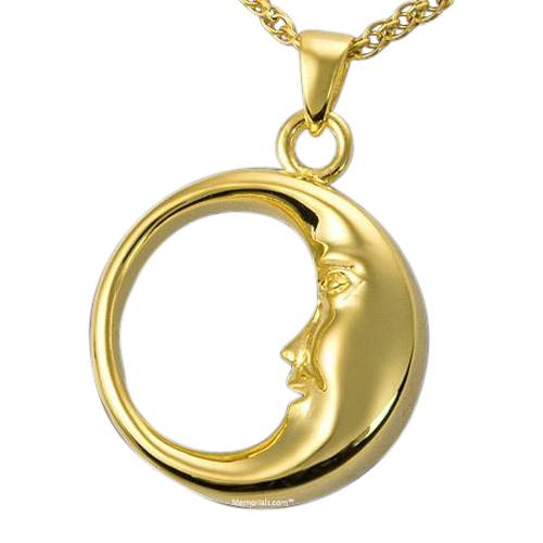 Crescent Moon Cremation Pendant IV