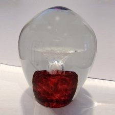 Crimson Geyser Glass Cremation Keepsake