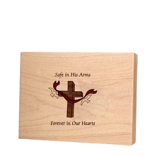 Cross Children Keepsake Wood Urn