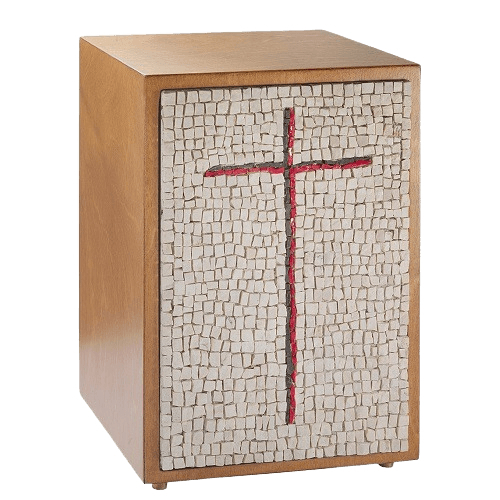Cross Mosaic Cremation Urn