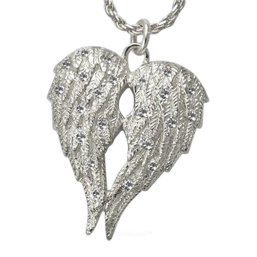 Crystal Wings Cremation Pendant