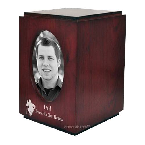 Cushy Wood Photo Cremation Urn