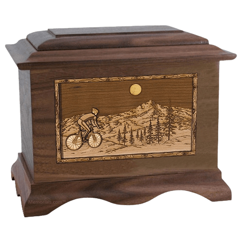 Cycling Wood Cremation Urns