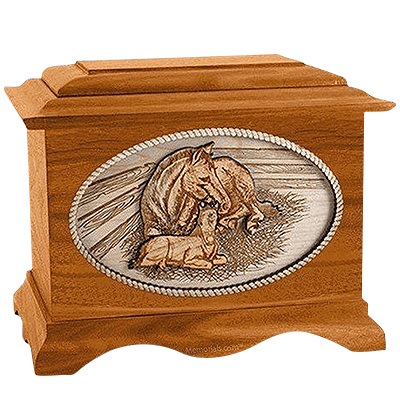 Daddys Love Mahogany Cremation Urn for Two