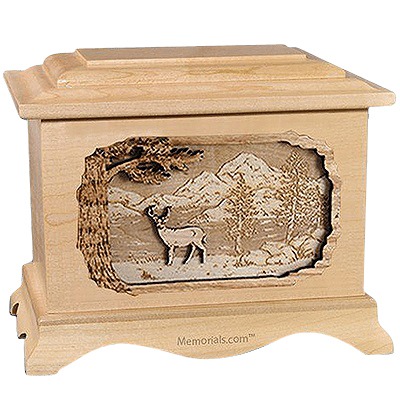 Deer Maple Cremation Urn For Two
