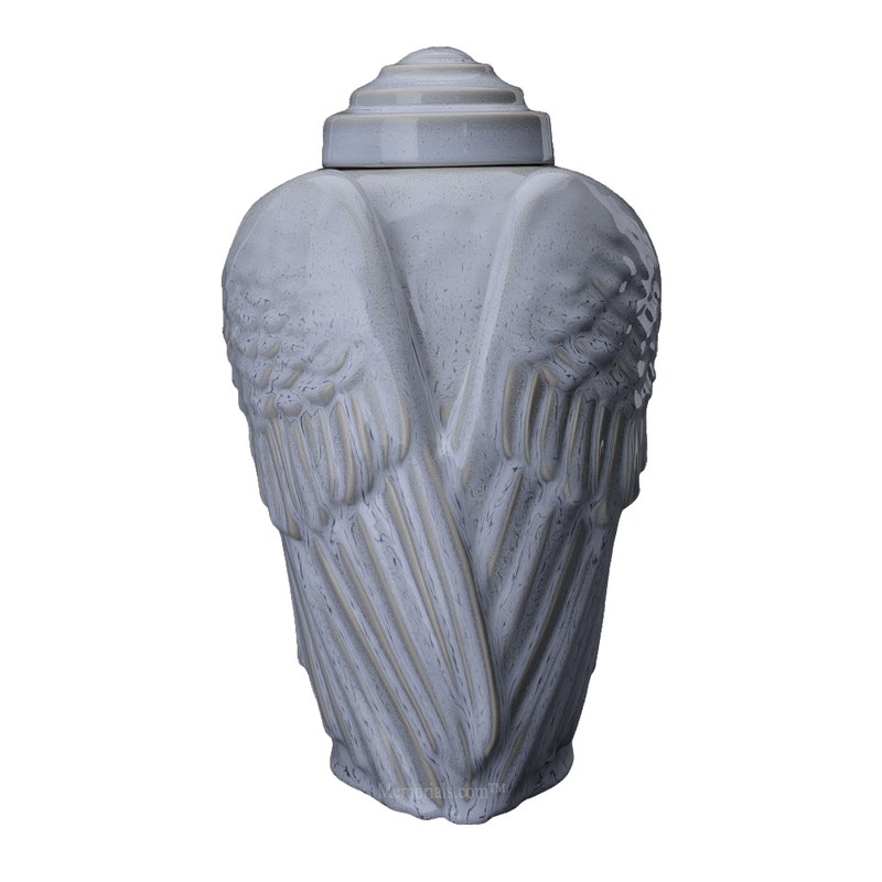 Wings Ash Grey Cremation Urn