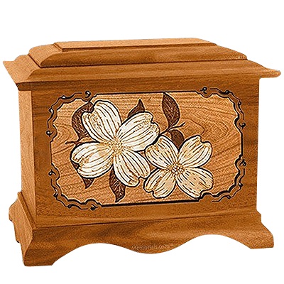Dogwood Mahogany Cremation Urn for Two