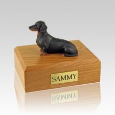 Dachshund Black Guard Large Dog Urn