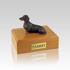 Dachshund Black Guard Small Dog Urn