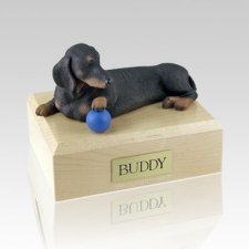 Dachshund Black Playing Dog Urns