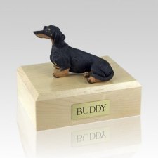 Dachshund Black Sitting X Large Dog Urn