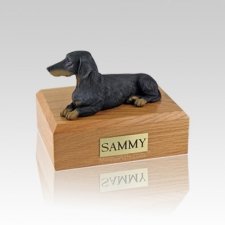 Dachshund Black Small Dog Urn