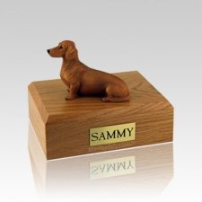 Dachshund Red & Brown Medium Dog Urn