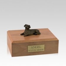 Dachshund Red Laying Medium Dog Urn