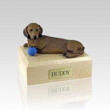 Dachshund Red Playing Small Dog Urn