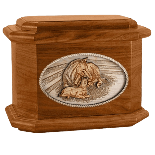 Daddys Love Mahogany Octagon Cremation Urn