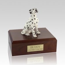 Dalmatian Seated Medium Dog Urn