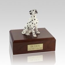 Dalmatian Seated Small Dog Urn
