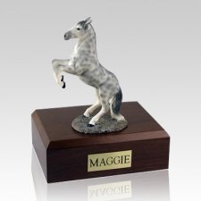 Dapple Gray Rearing X Large Horse Cremation Urn