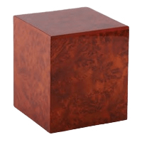 Dark Burl Elm Wood Cremation Urn