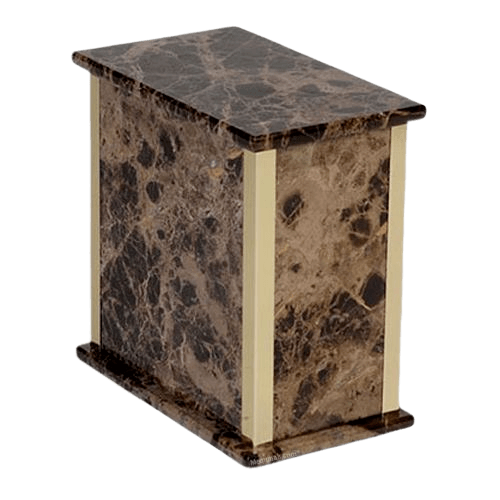 Dark Emperador Marble Cremation Urn