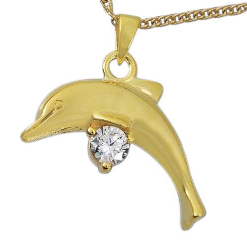 Dazzling Dolphin Cremation Pendant IV