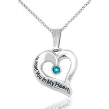 December Silver Heart Keepsake