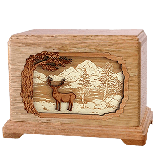 Deer Land Oak Hampton Cremation Urn