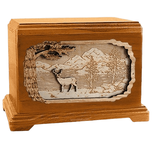 Deer Mahogany Hampton Cremation Urn