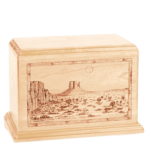 Desert Sunset Companion Maple Wood Urn