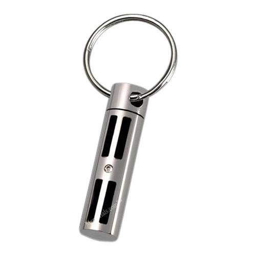 Diamond Cylinder Cremation Keychain