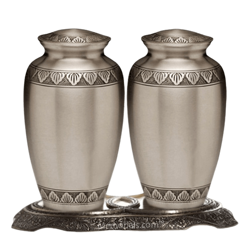 Dignity Pewter Cremation Urns For Two