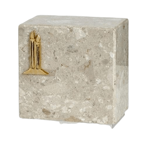 Dignity Silver Perlato Marble Urn